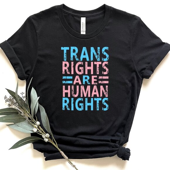 Trans Rights Are Human Rights Shirt – Celebrate Pride & Equality 🏳️‍⚧️🌈 - Picture 1 of 1